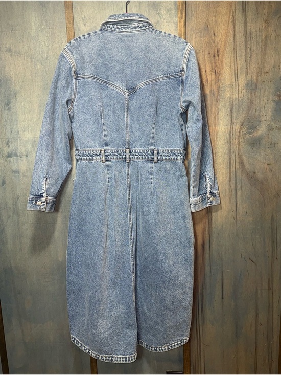 Future Collective Long Sleeve Denim Midi Dress Women’s Size 14 - Picture 8 of 8